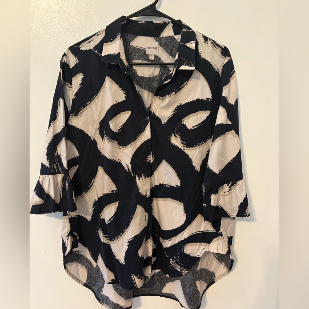 NIC+ZOE Squiggle Stretch Shirt